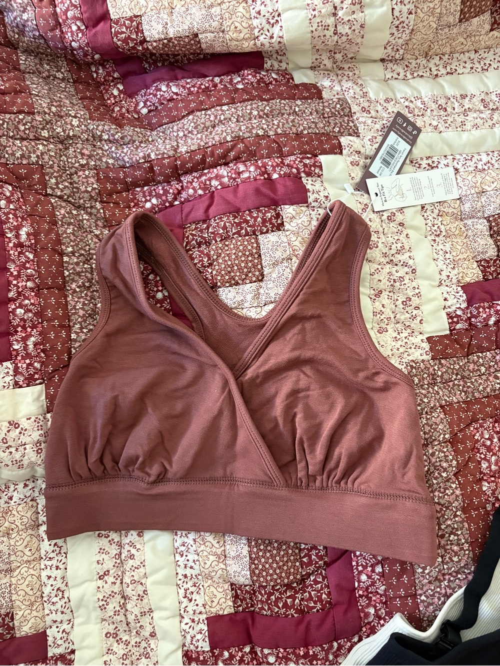 Kindred Bravely Wireless V-Neck Nursing Bra in Mauve